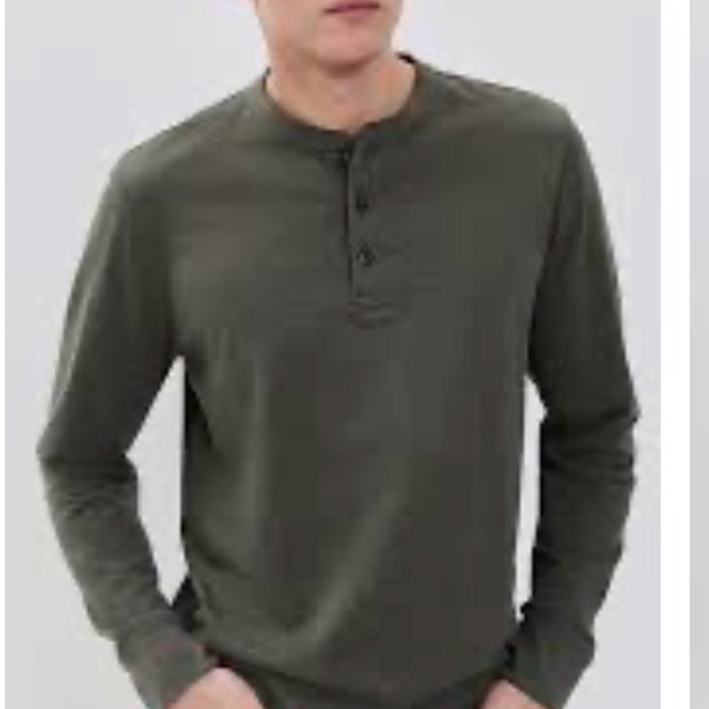 RHONE Men's Forest Green Long Sleeve Henley